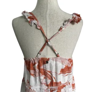 Roxy Hot Summer Lands Maxi Dress Spaghetti Strap Jungle Boogie Floral XS | 30-6 thumbnail 4