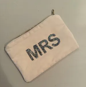 The Ring Boxes | bridal, MRS zippered cosmetic bag thumbnail 1
