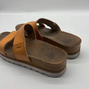 Reef Cushion Vista Hi Tan Platform Sandals Womens 8 Double Strap Slides thumbnail 9