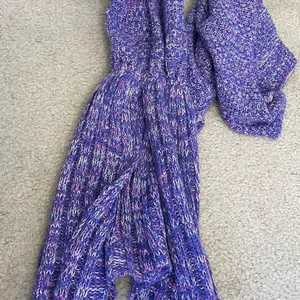 Mermaid Snuggle Blanket Purple pink white Adult Size Tail Knit Sleeping Bag thumbnail 2