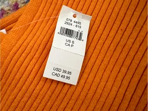 NWT aerie Orange Ribbed faux Wrap Front Cami Top thumbnail 5