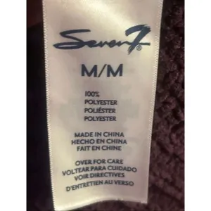 Seven7 Chenille Turtleneck Sweater Purple Size Medium (5668) thumbnail 4