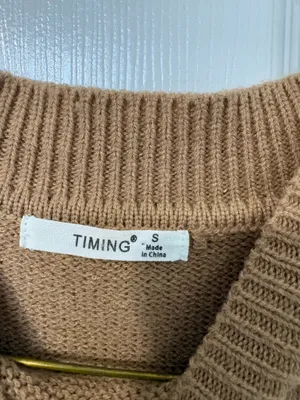 Timing Brown cap sleeve sweater top thumbnail 3