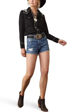 🌺NWT ARIAT HAVEN 3IN DENIM SHORTS SIZE 33🌺 thumbnail 1