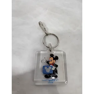 Vintage‎ Disney Channel Mickey Mouse Tuxedo Acrylic Keychain Hong Kong Retro 90s thumbnail 2