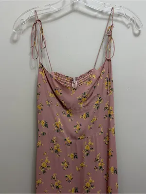 Reformation Emerson Maxi Dress Ruffle Hem in Frances Floral Blush Pink Size 4 thumbnail 5