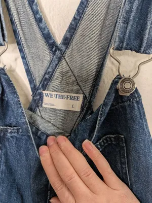 We The Free by Free People Womens Ziggy Relaxed Denim Overalls Size Large thumbnail 4