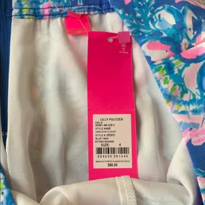Lilly Pulitzer Blue and Pink A-Line Skort thumbnail 4