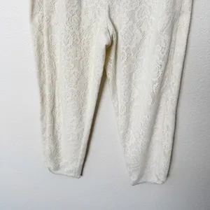 [Anthropologie] Saturday Sunday Cream Quilted Lace Jogger Pants NWT Sz Medium M thumbnail 6
