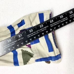 Modern Amusement Southwestern Hooded‎ Flannel Shirt Womens Sz S Beige Blue Aztec thumbnail 4