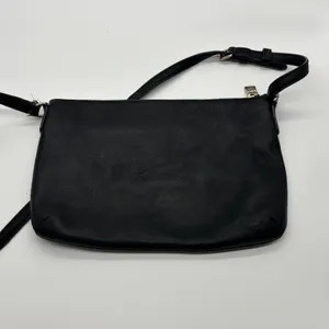 Coach Black Crossgrain Leather Crossbody Bag Gold Hardware Slim Messenger thumbnail 9