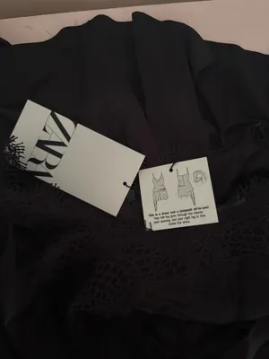 Black Satin ZARA Dress/romper thumbnail 5