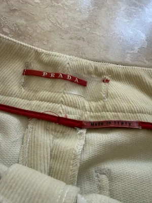Prada corduroy low-rise jeans   thumbnail 4