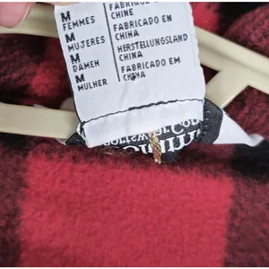 Columbia Jacket Womens M Benton Springs Full-Zip Fleece Red‎ Black Lumberjack thumbnail 7