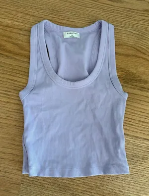 Babaton Soft Lavender Ribbed Tank thumbnail 1