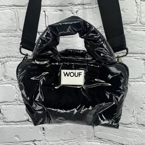 WOUF Nuit Bowling Bag Mini Tote Purse Black Adjustable Crossbody Strap Puffy thumbnail 4