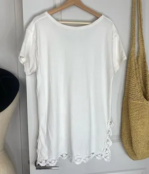 Free People Crochet scoop neck the stone t-shirt thumbnail 3