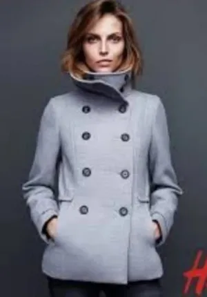 H&M Double Breasted Pea Coat thumbnail 1