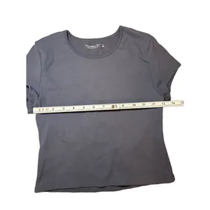 Abercrombie & Fitch‎ Grey Blue ribbed stretchy top sz S thumbnail 4