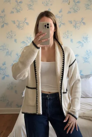 525 America Sweater White Black thumbnail 1