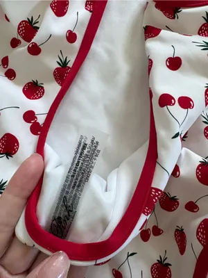 Frankie's Bikinis White One-Piece with Red Strawberry Print thumbnail 3