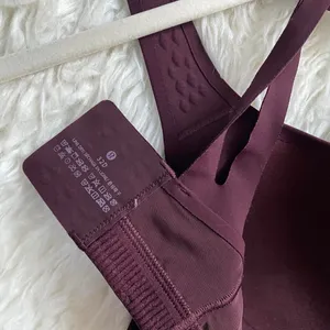 Lululemon Airsupport Sports Bra High Support Purple Burgundy Racerback Gym thumbnail 6