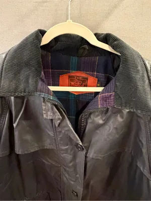 Woolrich Women’s navy blue Waterproof Trench-Style Jacket size medium vintage thumbnail 5