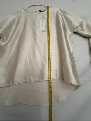 Endless Rose Women’s Cream Satin Blouse Size M NWT (A837) thumbnail 7