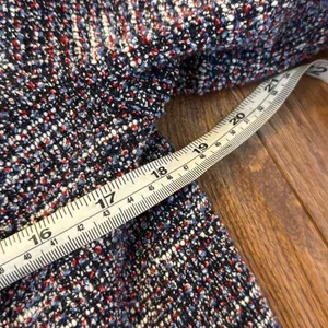 Talbots tweed blue and red open blazer jacket size small thumbnail 9