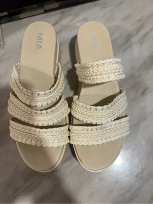 MIA Braided Platform Sandal in Ivory thumbnail 2