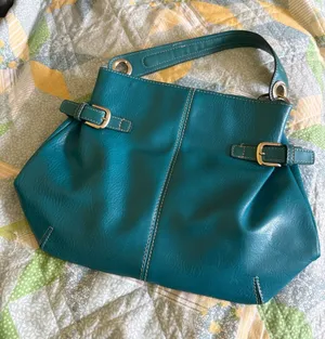 Teal Women's Shoulder Tote Bag Vintage Tommy Hilfiger thumbnail 1
