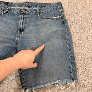 Abercrombie & Fitch Denim Shorts‎ Womens 34W Distressed Medium Wash Blue Stretch thumbnail 7