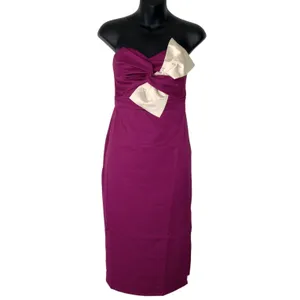 NEW Anthropologie‎ Lulumari Strapless Tie Bow Dress Women's Medium Retro Hoco thumbnail 12