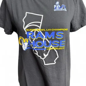 Nike Rams Super Bowl LVI Champions Tee Small Gray NFL thumbnail 4