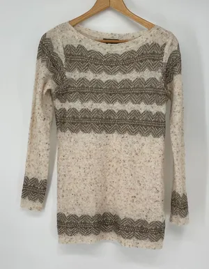 Per Una Winter White Wool Blend Knit Metallic Detail Textured Sweater‎ US Size 4 thumbnail 1