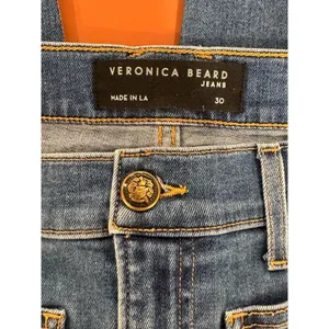 VERONICA BEARD Womens Jeans Blue Denim Carson Ankle Flare High Rise Size 30 thumbnail 4