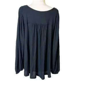 Free People devin Henley top black sz‎ L thumbnail 4