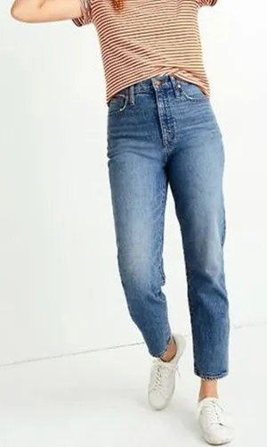 Madewell High Rise Classic Straight Leg Jeans Blue 26 thumbnail 1