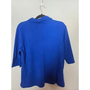 Lauren Ralph Lauren Womens Size XL Royal Blue 3/4 Sleeve Polo Shirt thumbnail 3