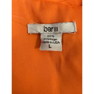 Bar III Peach Orange Sleeveless Zip Front mini Dress L y2k resort dainty resort cute thumbnail 6