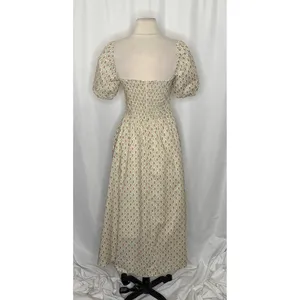O.P.T.‎ One Pretty Time River Smocked Floral Midi Dress Puff Sleeves X-Small thumbnail 7