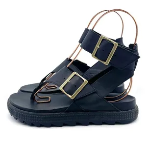 Sorel Roaming T-Strap Buckle Sandals Size 5.5 Black Leather Strappy Rugged Sole thumbnail 5