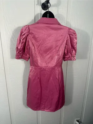 Fate Pink Puff Sleeve Dress Size Small EUC thumbnail 8