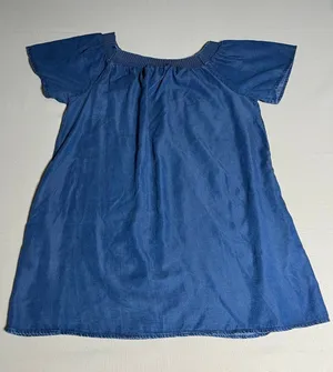 Gap Off-the-Shoulder Denim Chambray Dress size XL Babydoll Dress thumbnail 1