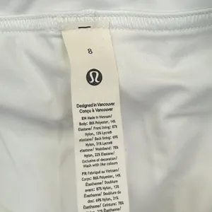 Lululemon Pace Rival Skirt Tall White Tennis Running Skort Size‎ 8 LW8AJGS thumbnail 3