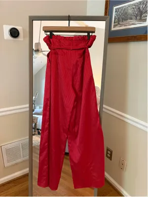 Women's Lulus Wide Leg Pants Red Size M thumbnail 4