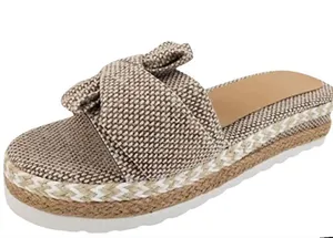 Nwot!Awesome burlap look slip on sandals thumbnail 5