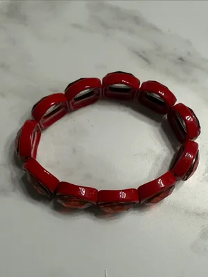 Unbranded Red Rhinestone Stretch Bracelet Fashion Jewelry New thumbnail 3