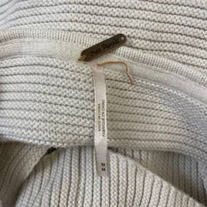 Free People White La Brea V-Neck Sweater Size Medium Boho, Neutral, Lagenlook‎ thumbnail 3