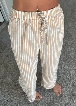 Striped Beach Pants Tan Size XS thumbnail 1